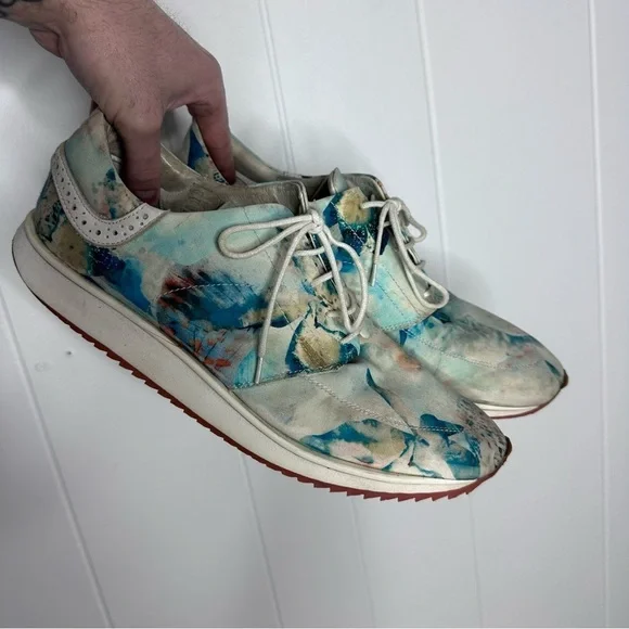 Swear London Watercolor Floral Brogue Casual Shoes - Picture 1 of 12